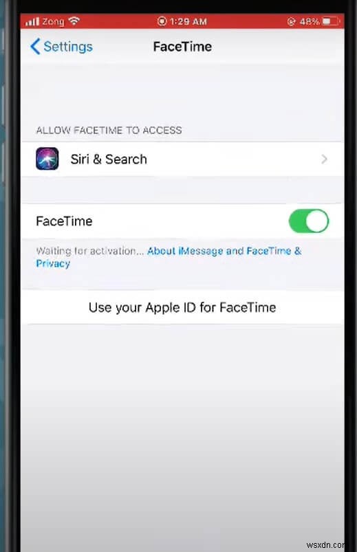 활성화를 기다리는 FaceTime 앱을 수정하는 방법은 무엇입니까?