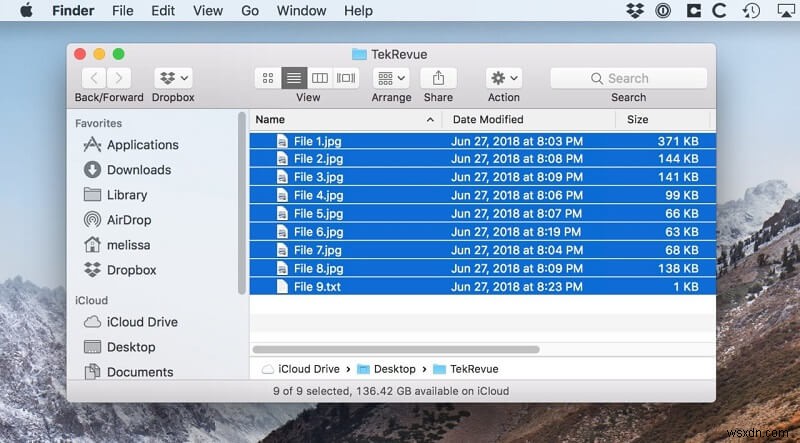 Mac에서 여러 파일을 선택하는 방법에 대한 기본 기술 