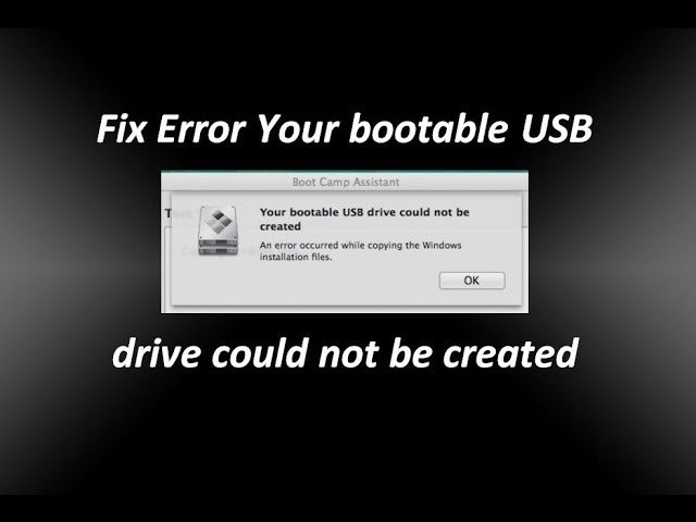 [오류 수정] 부팅 가능한 USB 드라이브를 생성할 수 없음 
