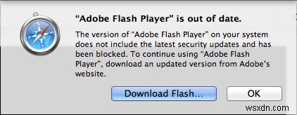 Flash Player가 Mac에서 오래되었습니다:비활성화하는 방법은 무엇입니까?