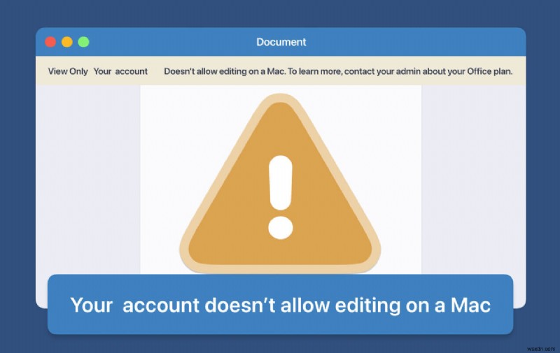 [오류 해결] 귀하의 계정은 Mac에서 편집을 허용하지 않습니다