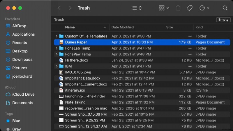 Mac에서 저장되지 않거나 삭제된 페이지 문서를 복구하는 방법 