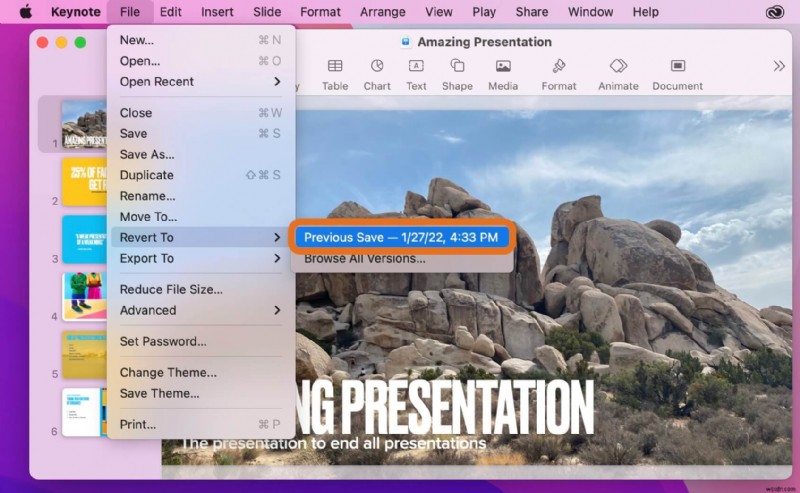 Mac에서 삭제/저장되지 않은 Keynote 프레젠테이션을 복구하는 방법