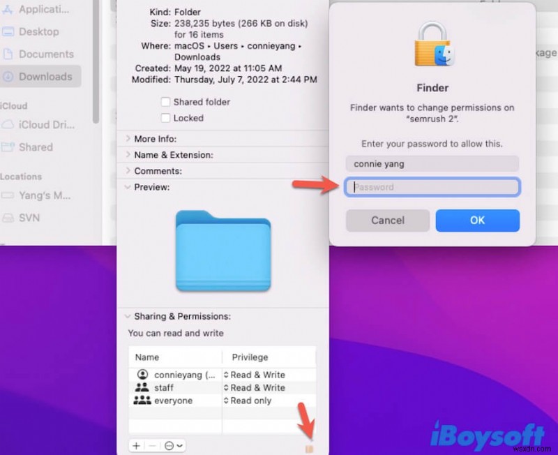 Mac 2022에서 파일, 폴더, 앱 및 하드 드라이브 권한 변경