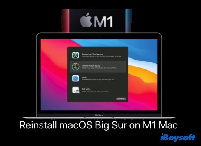 M1 Mac에 macOS Big Sur를 재설치하는 방법