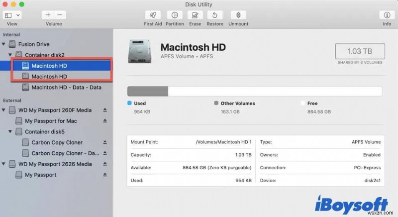 데스크톱에서 Macintosh HD를 제거하는 방법은 무엇입니까?
