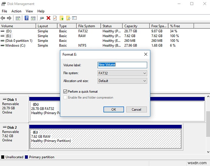 Windows PC에서 외장 하드 드라이브를 어떻게 초기화하고 포맷합니까?