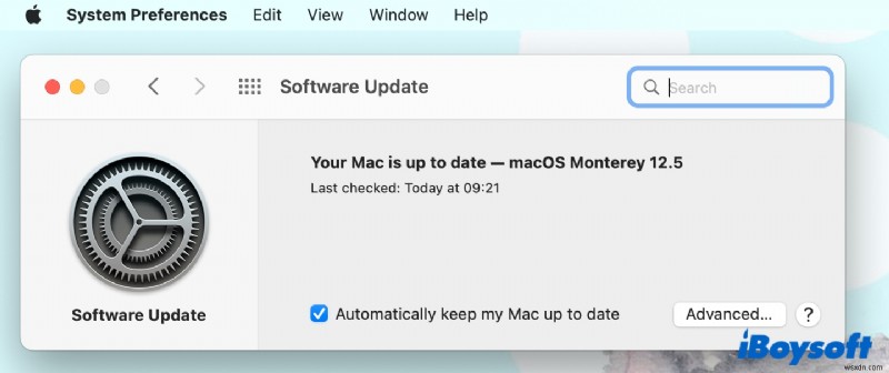 macOS Monterey의 문제로 인해 컴퓨터가 종료되는 문제 수정