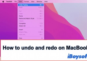 Mac/MacBook에서 실행 취소하는 방법 및 Mac에서 다시 실행하는 방법