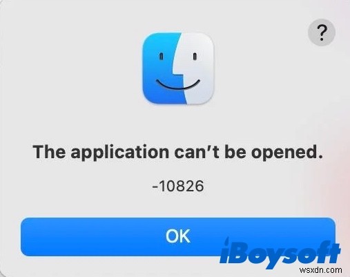 Mac에서 응용 프로그램을 열 수 없음:오류 10673 및 10826