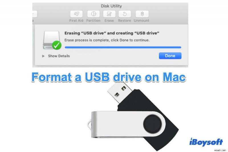 Mac 및 PC용 Mac에서 USB 드라이브를 포맷하는 방법은 무엇입니까?