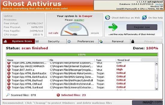 고스트 안티바이러스 제거 – PC에서 고스트 안티바이러스를 제거하는 방법