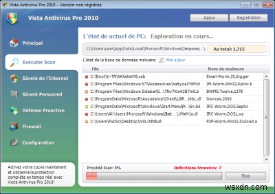 Vista Antivirus 2010 제거 – 이 스파이웨어에 대한 제거 지침