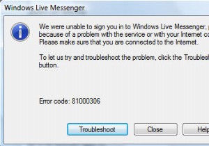 MSN Messenger / Windows Live  81000306  오류 수정 방법