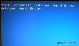 Windows XP에서  STOP:C0000221  오류를 수정하는 방법