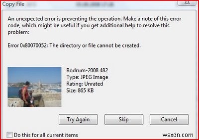 Windows Vista에서 0x80070052 오류를 해결하는 방법