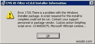Windows 1720 오류 수정 자습서 