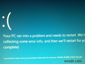 Windows 8 BSOD 수정 방법:DRIVER_POWER_STATE_FAILURE