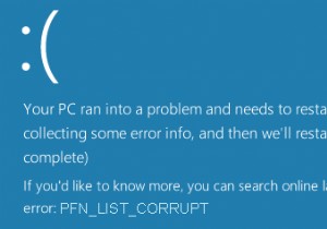 Windows 10에서 PFN LIST CORRUPT BSOD 오류를 수정하는 방법