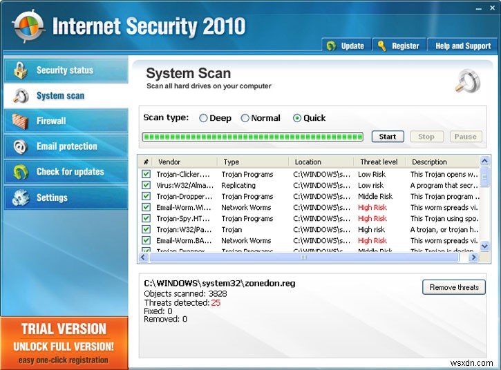 Internet Security 2010 제거 – Internet Security 2010을 영원히 제거하는 방법