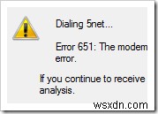 Windows 7의 651 오류 