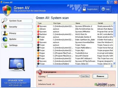 Green Antivirus 2009 제거 방법 – 제거 지침