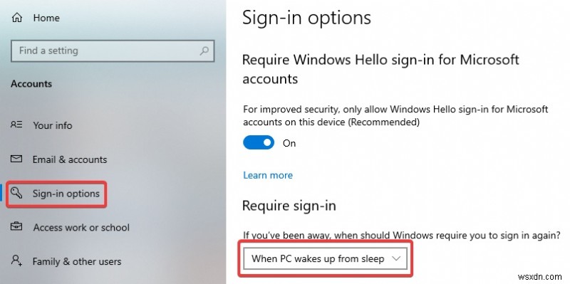 [수정됨] Windows 10에서 덮개를 닫았을 때 노트북이 잠기지 않음