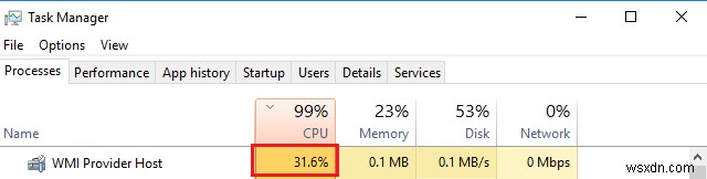 WMI 공급자 호스트 CPU 사용량이 높습니다. 그 문제를 해결하는 방법? 