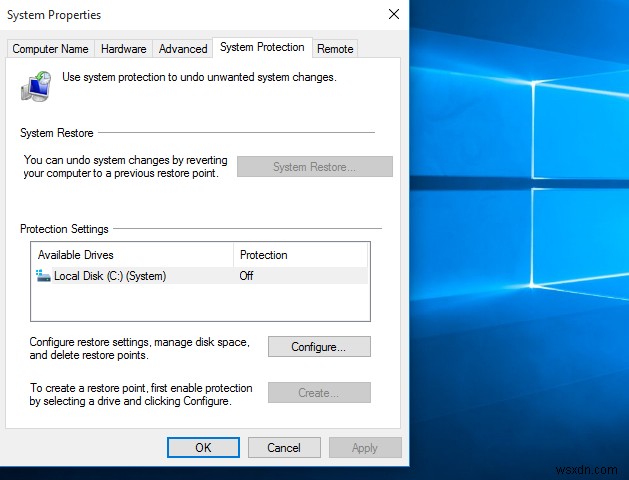 Windows 10에서 시스템 복원 지점을 만드는 방법 