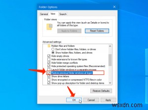 PC를 끄거나 켠 후 Windows 10에서 앱을 다시 시작하지 못하도록 방지