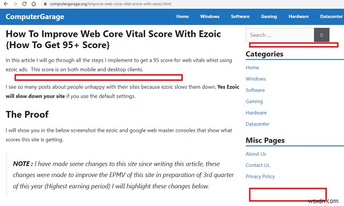 Ezoic으로 Web Core Vital Score를 향상시키는 17가지 팁 {지금 95점 이상 받기}