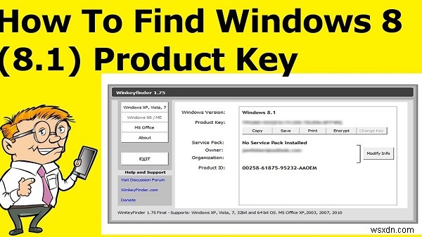 Windows 8(8.1) 제품 키를 찾는 방법