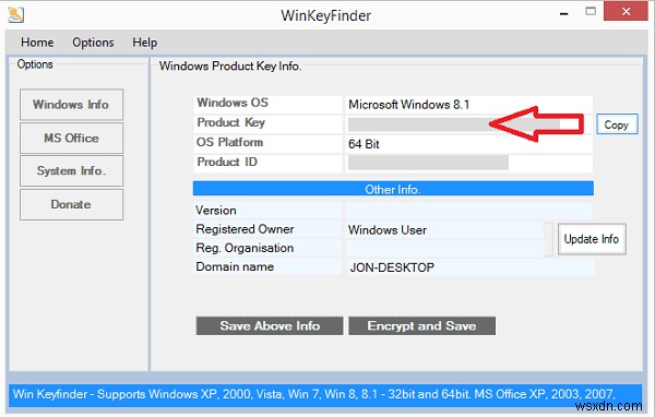 Windows 8(8.1) 제품 키를 찾는 방법