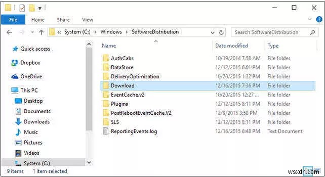 Windows 10 업데이트 캐시를 수동으로 지우는 방법