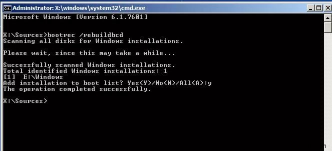 Windows 10의 잘못된 시스템 구성 정보 오류