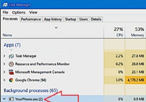Windows 10의 YourPhone.exe란? 바이러스 여부와 비활성화·삭제 방법