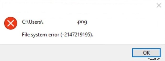 Windows 10에서 파일 시스템 오류(-2147219195)를 수정하는 방법
