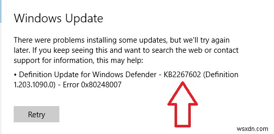 Windows 업데이트 오류 0x80248007을 수정하는 방법