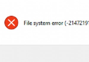 Windows 10의 파일 시스템 오류(-2147219194)