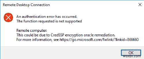 CredSSP로 인한 RDP 인증 오류 수정 방법