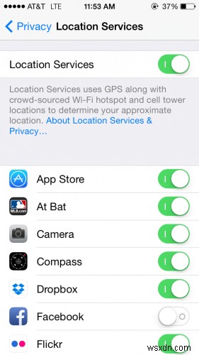 특정 iOS 앱이 사용자의 위치를 ​​사용하지 못하도록 방지