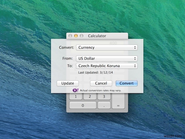 빠른 팁:Mac의 계산기 앱을 사용하여 단위 변환