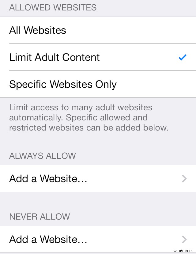 iOS용 Safari에서 특정 웹사이트 및 성인용 콘텐츠를 차단하는 방법