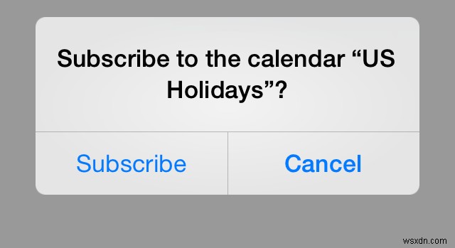 iOS용 Calendar.app에서 미국 공휴일을 가져오는 방법은 다음과 같습니다.