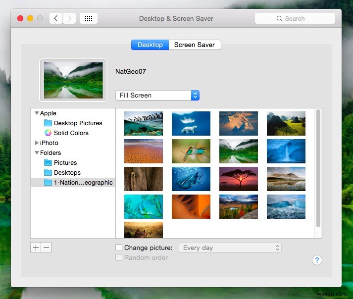 31일 간의 OS X 팁:화면 보호기 이미지를 바탕 화면 배경으로 사용