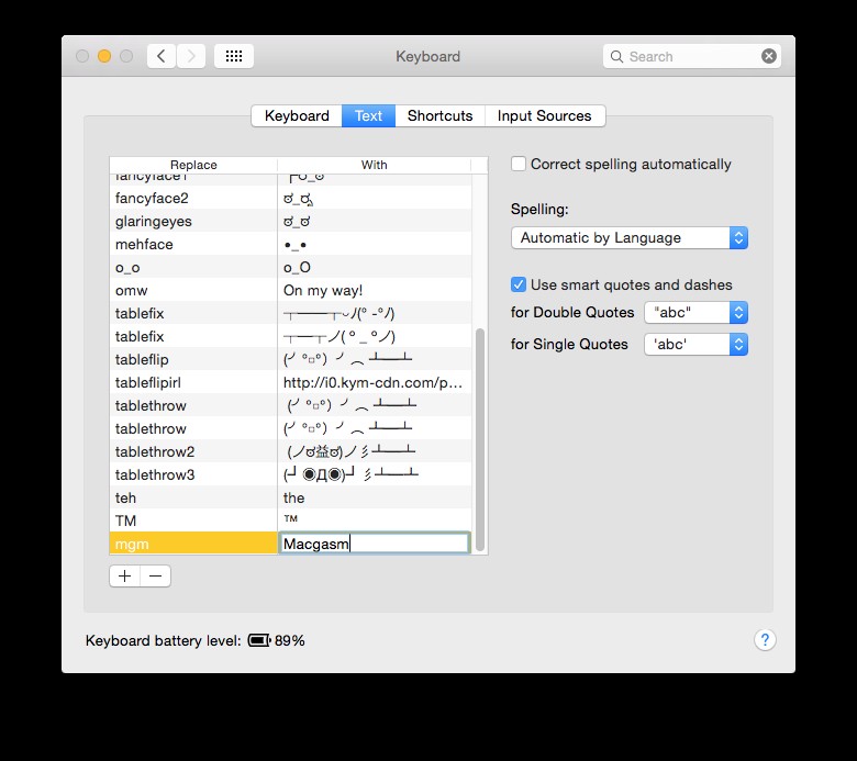 31일 간의 OS X 팁:OS X의 텍스트 대체 도구로 복잡한 이모티콘 입력