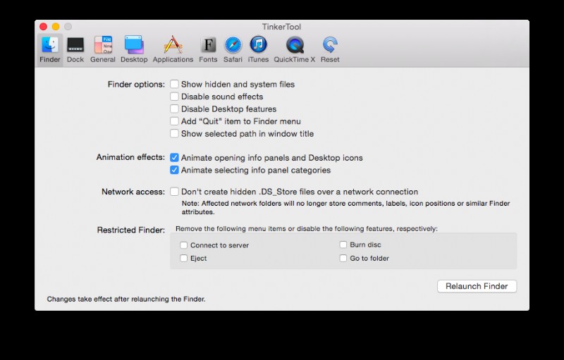 OS X 팁의 31일:Tinkertool로 숨겨진 OS X 설정 얻기 