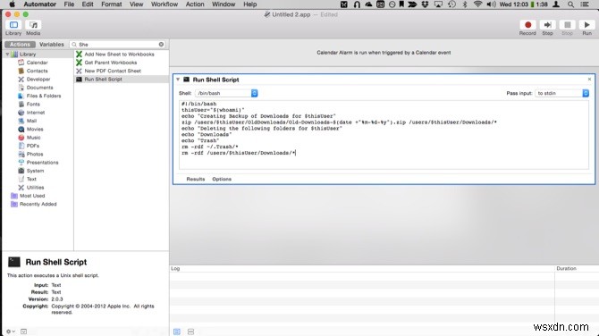 31일 간의 OS X 팁:Automator와 쉘 스크립트를 사용하여 자동으로 파일 정리하기 