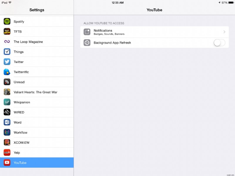 30일간의 iOS 팁:백그라운드 앱 새로 고침 비활성화