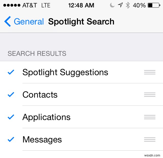 30일간의 iOS 팁:Spotlight 검색 결과에 표시할 항목 선택
